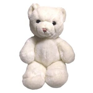 Vintage Gund 1983 White Teddy Bear Plush 15 Inches Tall Stuffed Toy
